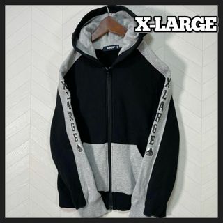 エクストララージ(XLARGE)のエクストララージ スウェット パーカー ジップアップ 袖ロゴ キッズ 140(Tシャツ/カットソー)