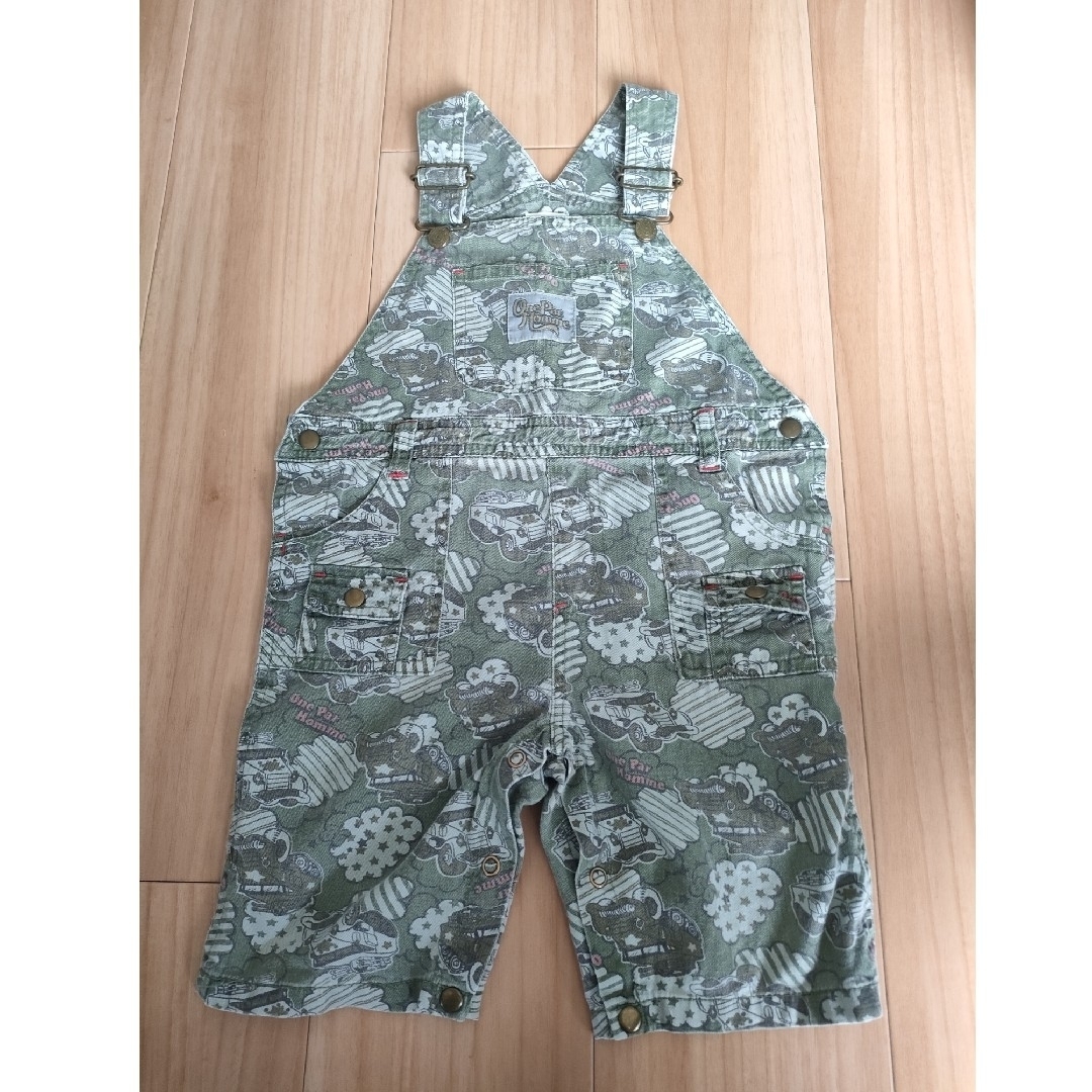 オーバーオール　90【中古品】 キッズ/ベビー/マタニティのキッズ服男の子用(90cm~)(その他)の商品写真