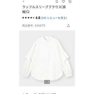 ラッフルスリーブブラウス(長袖) XL