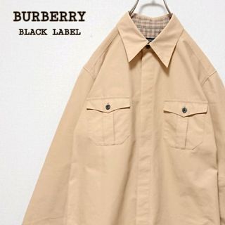 バーバリーブラックレーベル(BURBERRY BLACK LABEL)の美品 バーバリー ブラックレーベル ノバチェック ナイロン シャツ ジャケット(シャツ)