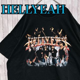 古着　バンドTシャツ　HELLYEAH ヘルイェー　センターロゴ　半袖　輸入品(Tシャツ/カットソー(半袖/袖なし))