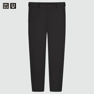 UNIQLO - UNIQLO Uユニクロ ワイドフィットテーパードパンツ ブラック 美品