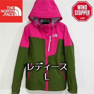 ザノースフェイス(THE NORTH FACE)の美品 ノースフェイス マウンテンパーカー レディースL フード着脱可 ロゴ刺繍(ナイロンジャケット)