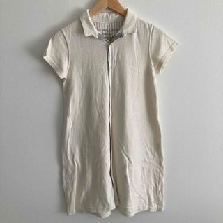 ナチュラルランドリー(NATURAL LAUNDRY)のシャツワンピース 白 ホワイト ナチュラルランドリー M サイズ2(ひざ丈ワンピース)