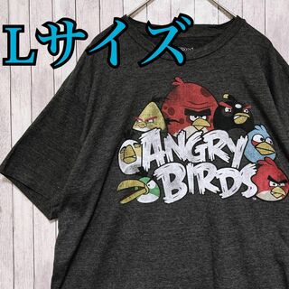 古着　Tシャツ　Angry Birdsアングリーバード　デカロゴ　sizeL(Tシャツ/カットソー(半袖/袖なし))