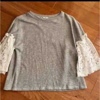 ザラ(ZARA)のZARA レース袖カットソー(カットソー(半袖/袖なし))