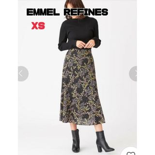 EMMEL REFINES - エメルリファインズ ロングスカート  フラワープリント 花柄 ブラック