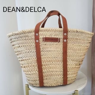 美品DEAN&DELUCA 本革使用 大きいサイズ カゴバッグ