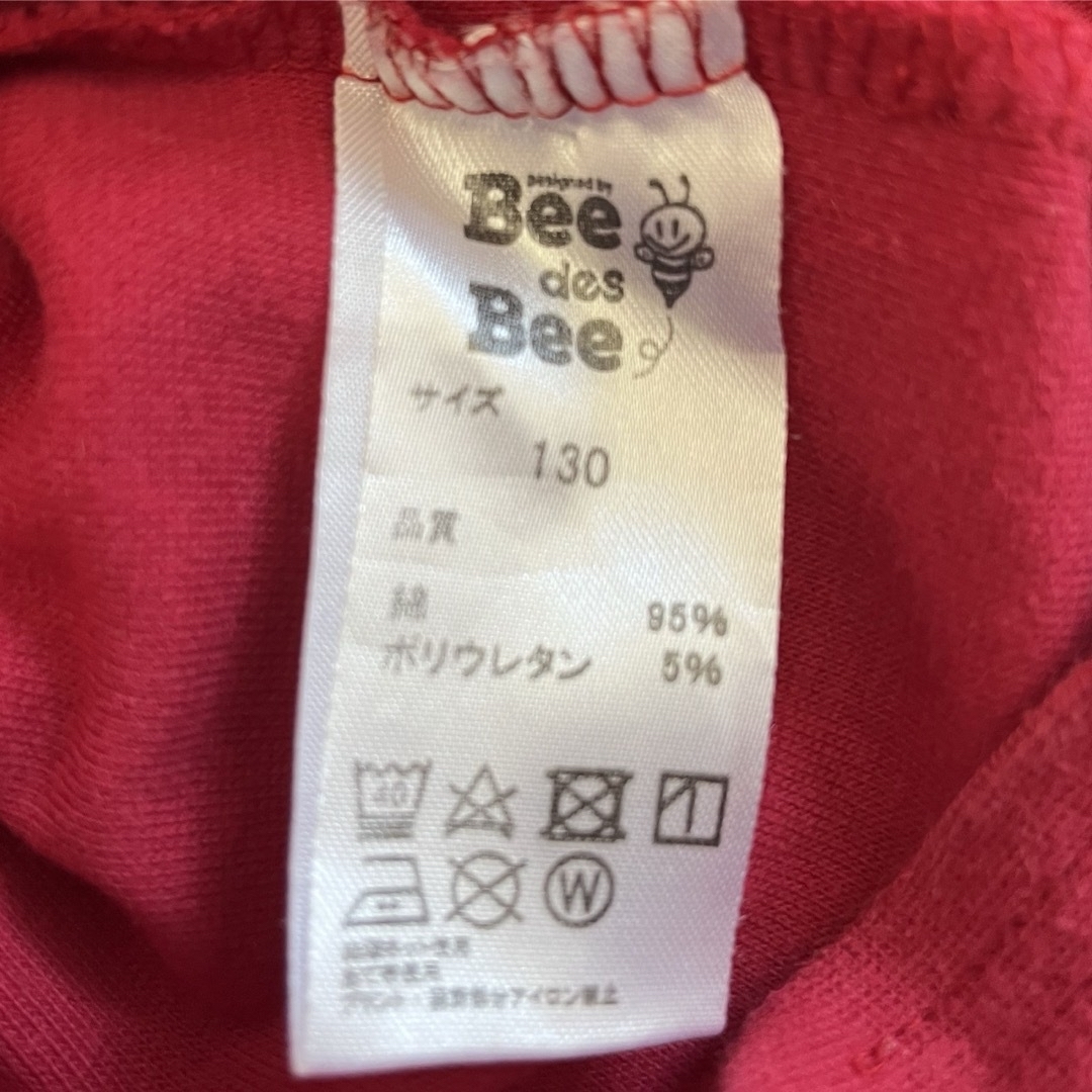 Bee(ビー)のBee des beeビーデスビーのカットソー130レッド キッズ/ベビー/マタニティのキッズ服女の子用(90cm~)(Tシャツ/カットソー)の商品写真