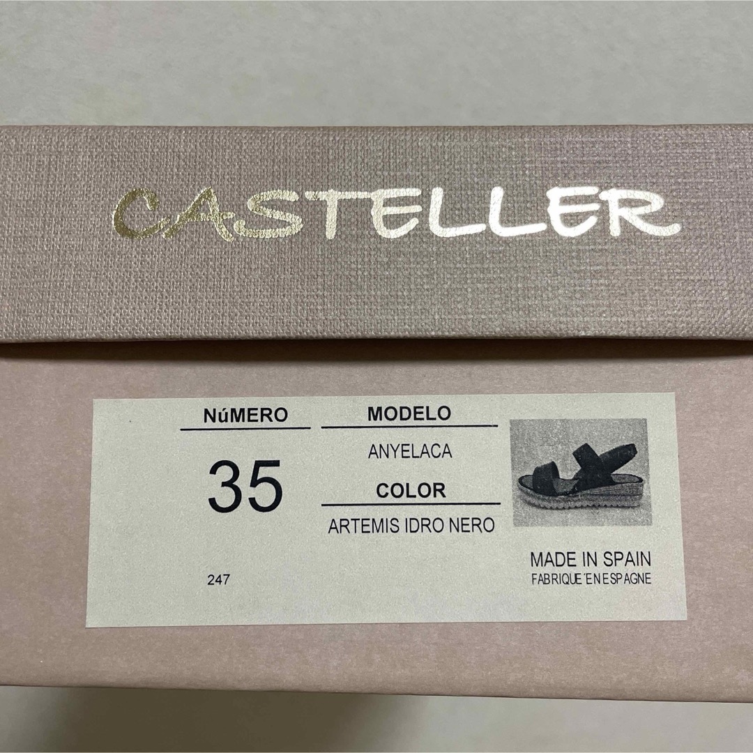 CASTELLER ウェッジサンダル　黒　35 レディースの靴/シューズ(サンダル)の商品写真