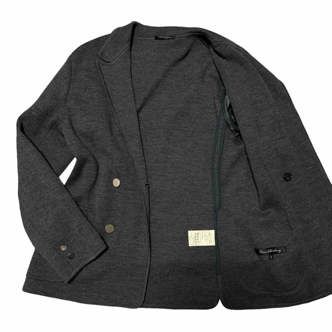 UNITED ARROWS green label relaxing(ユナイテッドアローズグリーンレーベルリラクシング)のgreen label relaxing ダブル ウールジャケット グレー S メンズのジャケット/アウター(テーラードジャケット)の商品写真