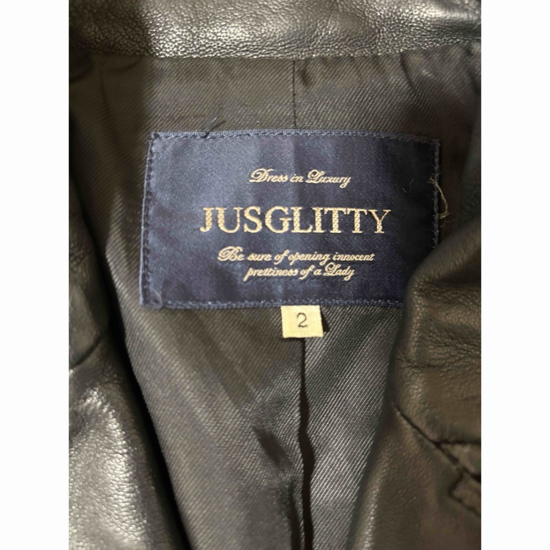 JUSGLITTY(ジャスグリッティー)のレザー レディースのジャケット/アウター(ライダースジャケット)の商品写真