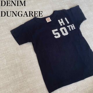 デニムダンガリー(DENIM DUNGAREE)の【人気】デニムダンガリー　半袖Tシャツ　キッズ　カットソー　ロゴ　アメカジ　古着(Tシャツ/カットソー)