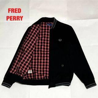 フレッドペリー(FRED PERRY)のFRED PERRY　フレッドペリー　ボンバージャケット　月桂樹ロゴ　チェック柄(ブルゾン)