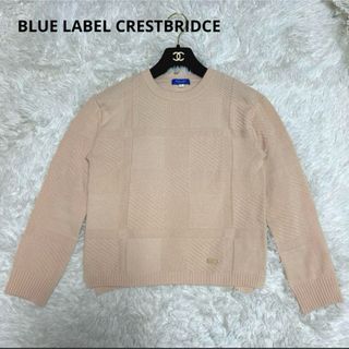 ブルーレーベルクレストブリッジ(BLUE LABEL CRESTBRIDGE)のBLUE LABEL CRESTBRIDCE コットンニット チェック 38(ニット/セーター)