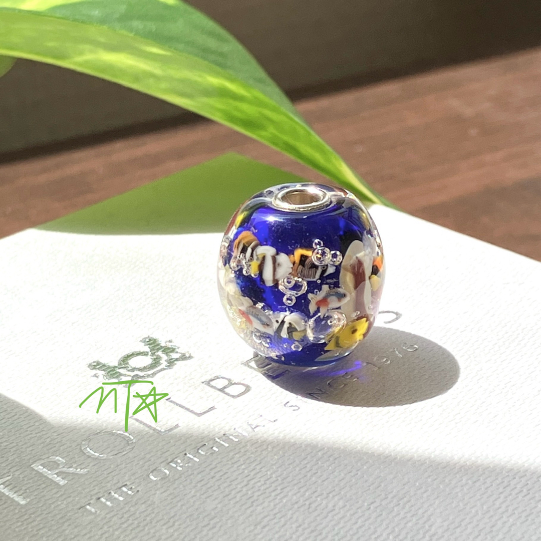 Trollbeads Blue Ocean bead 海 魚 レディースのアクセサリー(チャーム)の商品写真