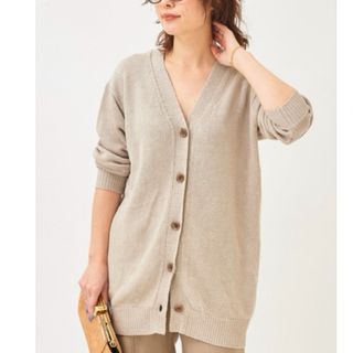 プラージュ(Plage)のplage Linen Vネック カーディガン リネン(カーディガン)