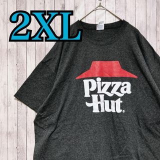 古着　PizzaHut ピザハット 企業Tシャツ　センターロゴ　size2XL(Tシャツ/カットソー(半袖/袖なし))