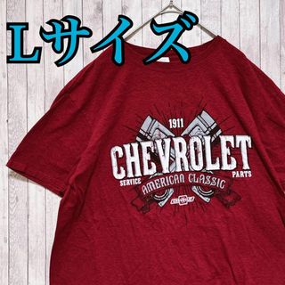 古着　Chevrolet シボレー エンブレム　sizeL Tシャツ 半袖(Tシャツ/カットソー(半袖/袖なし))