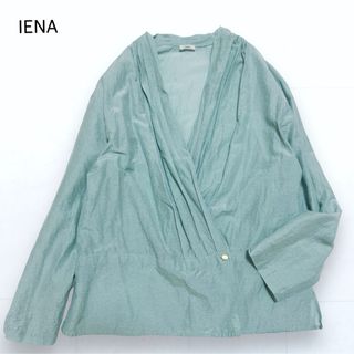 イエナ(IENA)のイエナ コットン シルク カシュクールシャツ 金ボタン ミントグリーン F(シャツ/ブラウス(長袖/七分))