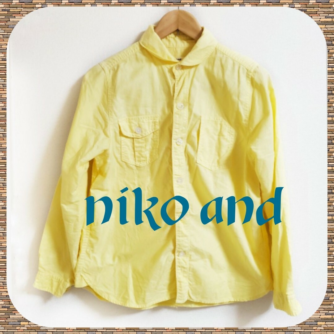 niko and...(ニコアンド)の【niko and…】ラウンドカラーが愛らしいシャツ☆イエロー レディースのトップス(シャツ/ブラウス(長袖/七分))の商品写真