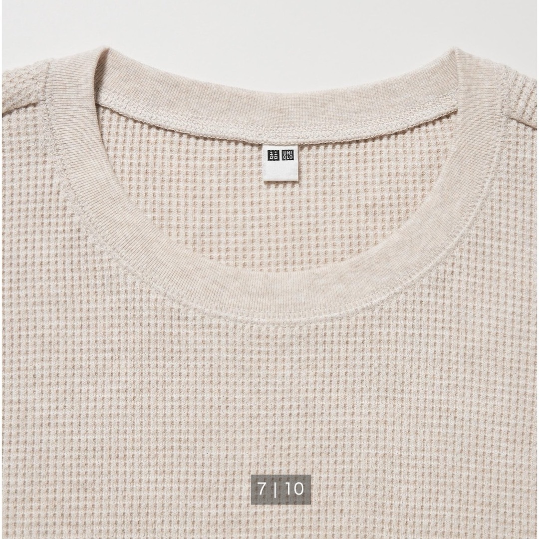 UNIQLO(ユニクロ)のUNIQLO ワッフルクルーネック長袖 レディースのトップス(Tシャツ(長袖/七分))の商品写真