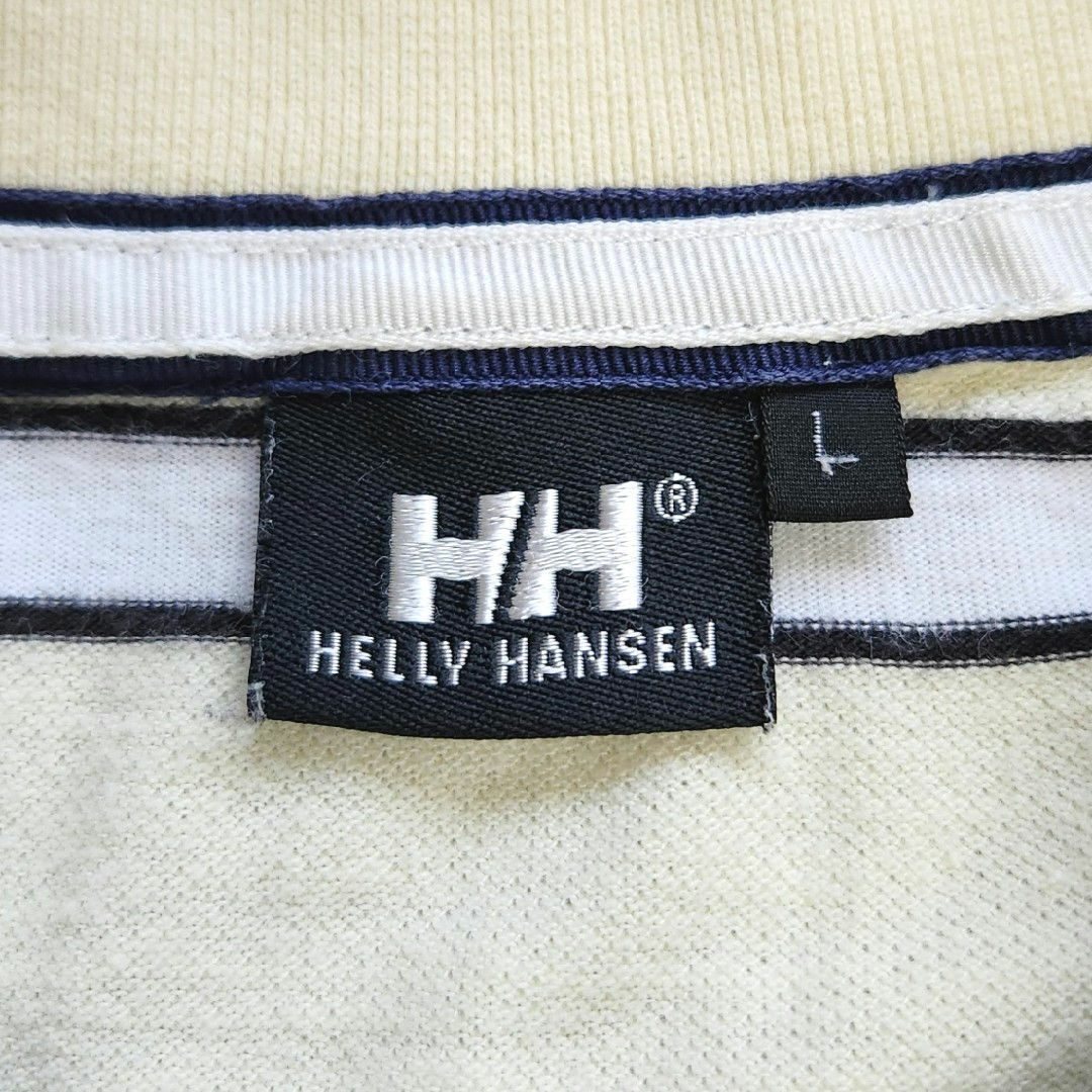 HELLY HANSEN(ヘリーハンセン)のHELLY HANSEN ポロシャツ 刺繍ロゴ ボーダー size.L メンズのトップス(ポロシャツ)の商品写真