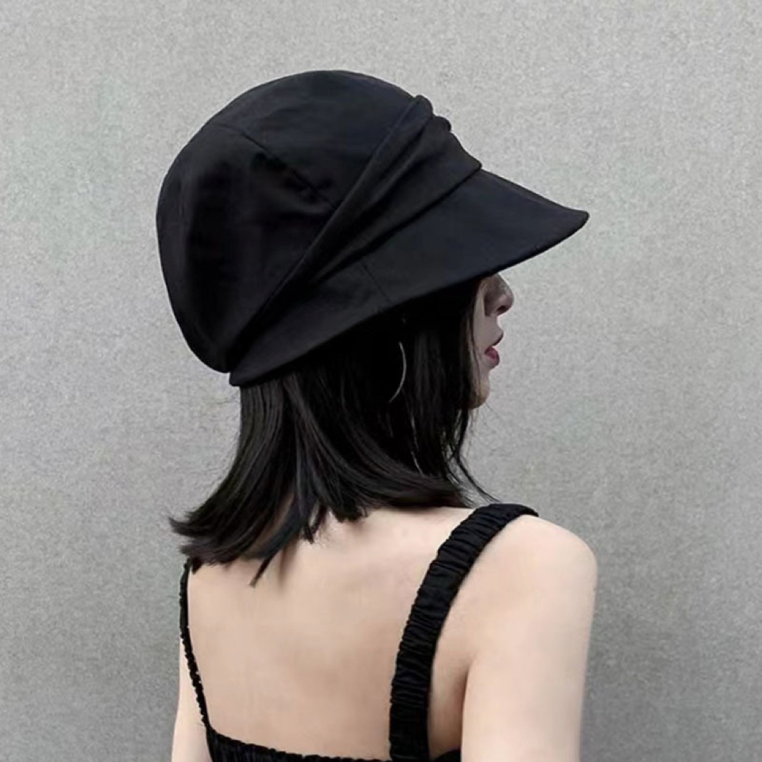 大人気！UVカットキャスケット帽  紫外線対策トレンドシンプル おしゃれ韓国 レディースの帽子(キャスケット)の商品写真