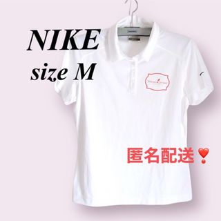 ナイキ(NIKE)のナイキ　ポロシャツ　半袖　Mサイズ　レディース　非売品　白(ポロシャツ)