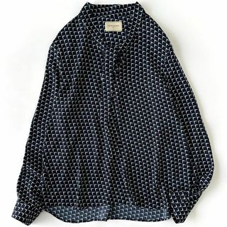 ユナイテッドアローズ(UNITED ARROWS)の【美品】ユナイテッドアローズ ボウタイブラウス ジオメトリクス柄 総柄 洗える(シャツ/ブラウス(長袖/七分))