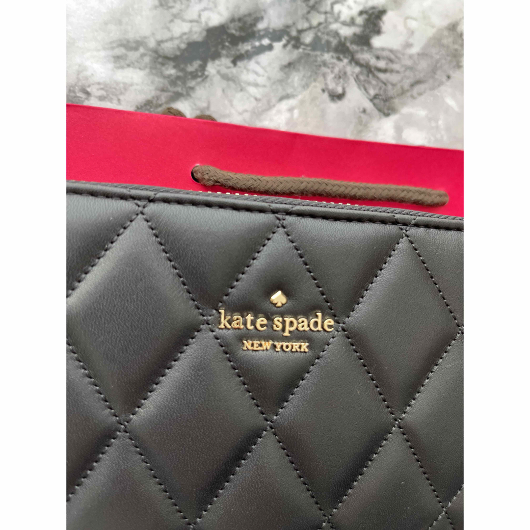 kate spade new york(ケイトスペードニューヨーク)の【新品未使用】ケイトスペード  長財布　キルティング　ブラック レディースのファッション小物(財布)の商品写真