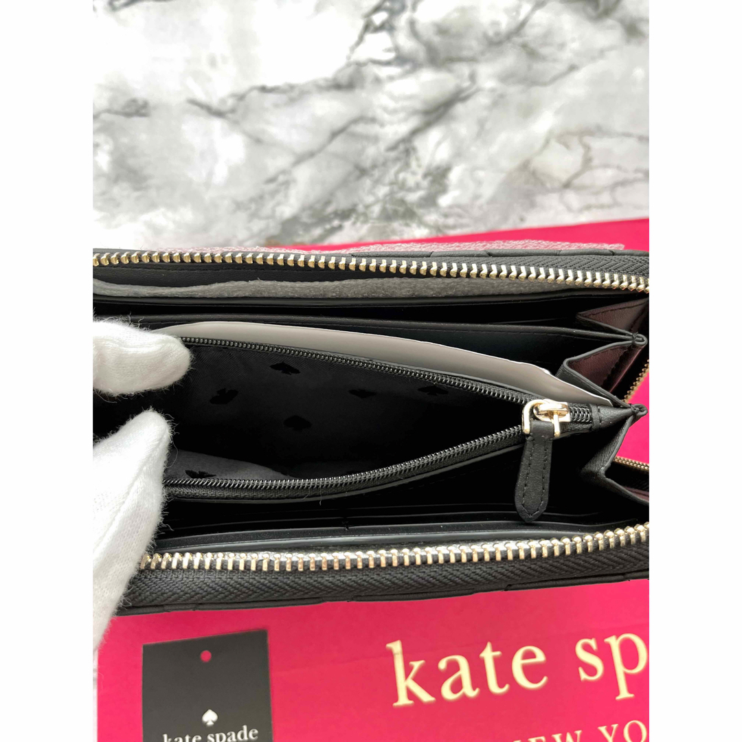 kate spade new york(ケイトスペードニューヨーク)の【新品未使用】ケイトスペード  長財布　キルティング　ブラック レディースのファッション小物(財布)の商品写真