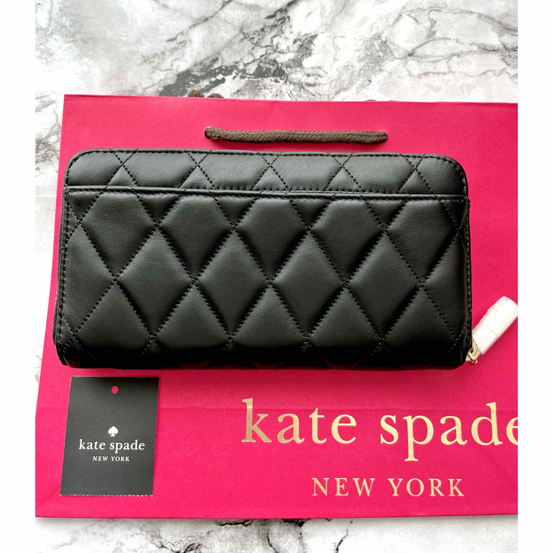 kate spade new york(ケイトスペードニューヨーク)の【新品未使用】ケイトスペード  長財布　キルティング　ブラック レディースのファッション小物(財布)の商品写真