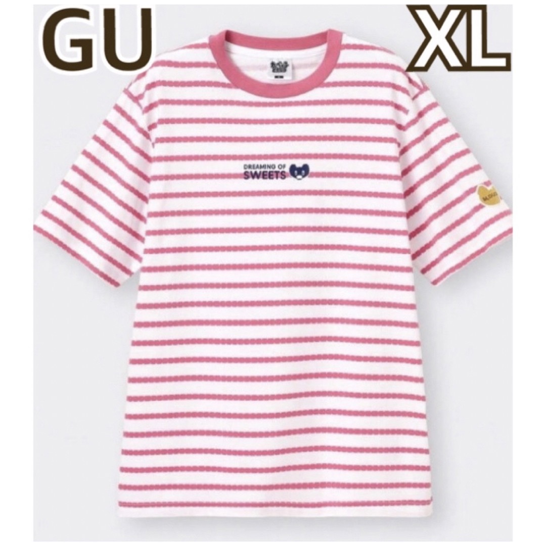 GU(ジーユー)のGU ギンビス コラボ Tシャツ ピンク XL レディースのトップス(Tシャツ(半袖/袖なし))の商品写真