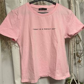 ザラ(ZARA)のZARA ピンクTシャツ(Tシャツ(半袖/袖なし))