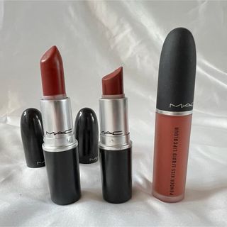 マック(MAC)のMAC 口紅 3点 パウダーキスリキッドリップカラー リップスティック(口紅)