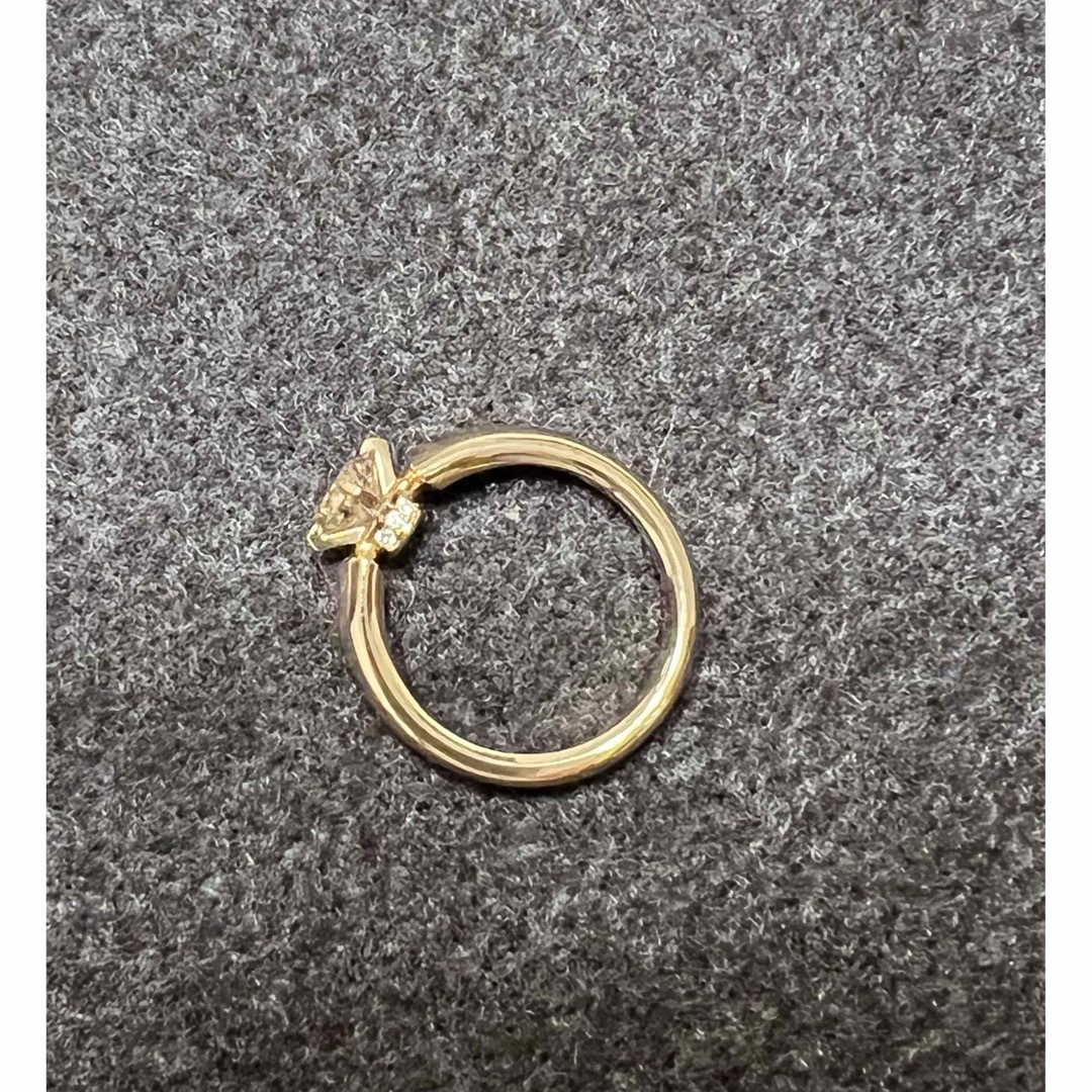 カシケイ　ソリティア　ブラウンダイヤモンド　リング　18K YG　51号 レディースのアクセサリー(リング(指輪))の商品写真