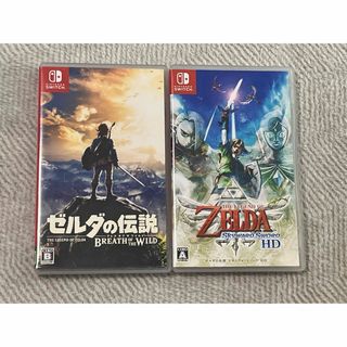 ニンテンドースイッチ(Nintendo Switch)の【2本セット】ゼルダの伝説 ブレス オブ ザ ワイルド、スカイウォードソード(家庭用ゲームソフト)