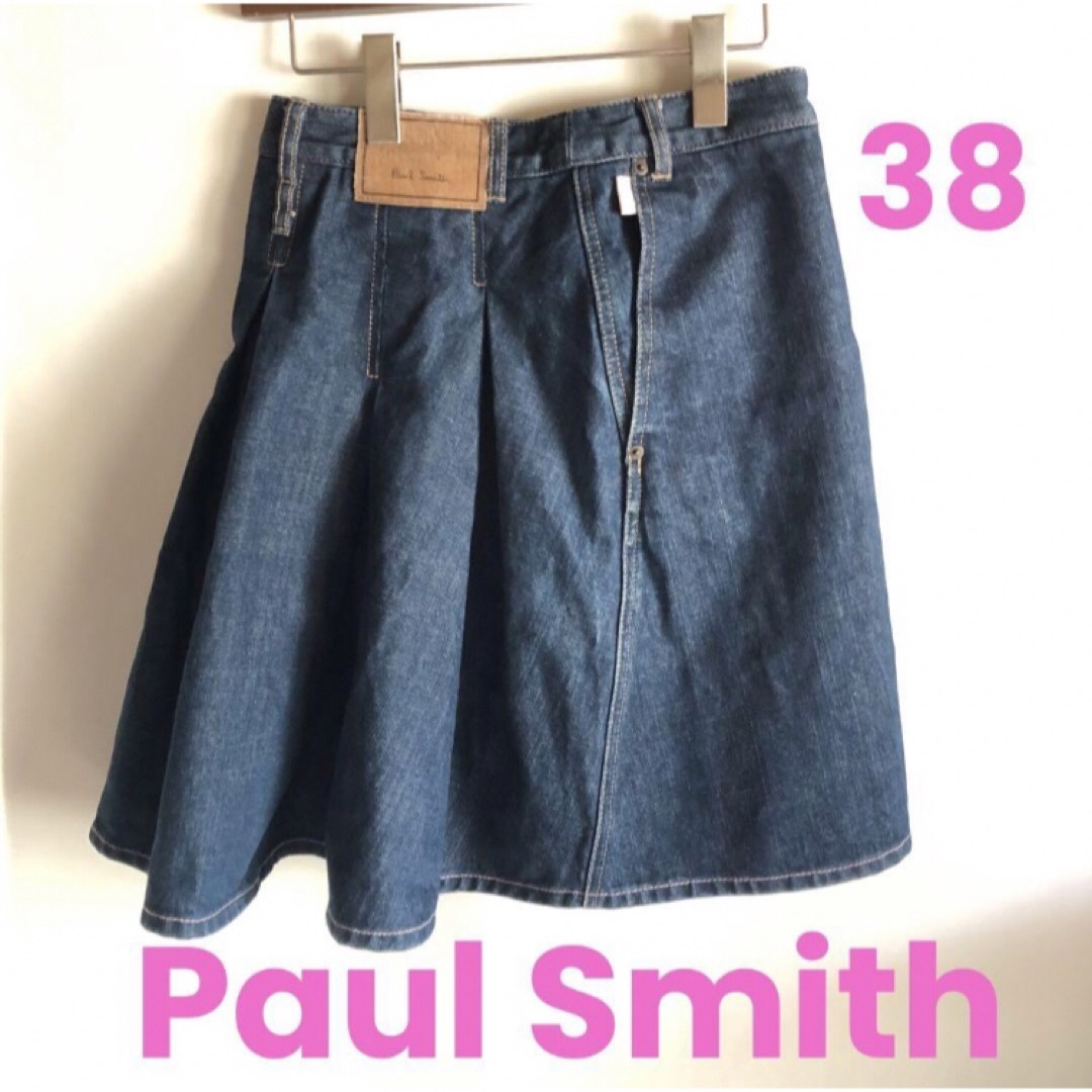 Paul Smith(ポールスミス)のPaul Smith ポールスミス   デニムスカート プリーツ　 レディースのスカート(ひざ丈スカート)の商品写真