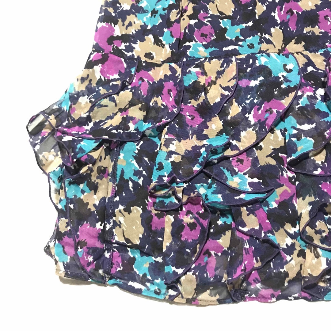y2k フェアリーコア　裾フリル　スカート　ウエストゴム　Lサイズ レディースのスカート(ひざ丈スカート)の商品写真