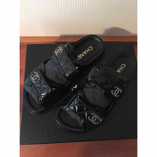 CHANEL - ★今季完売★シャネル★chanel★サンダル★ブラック★36★新品★直営店購入★