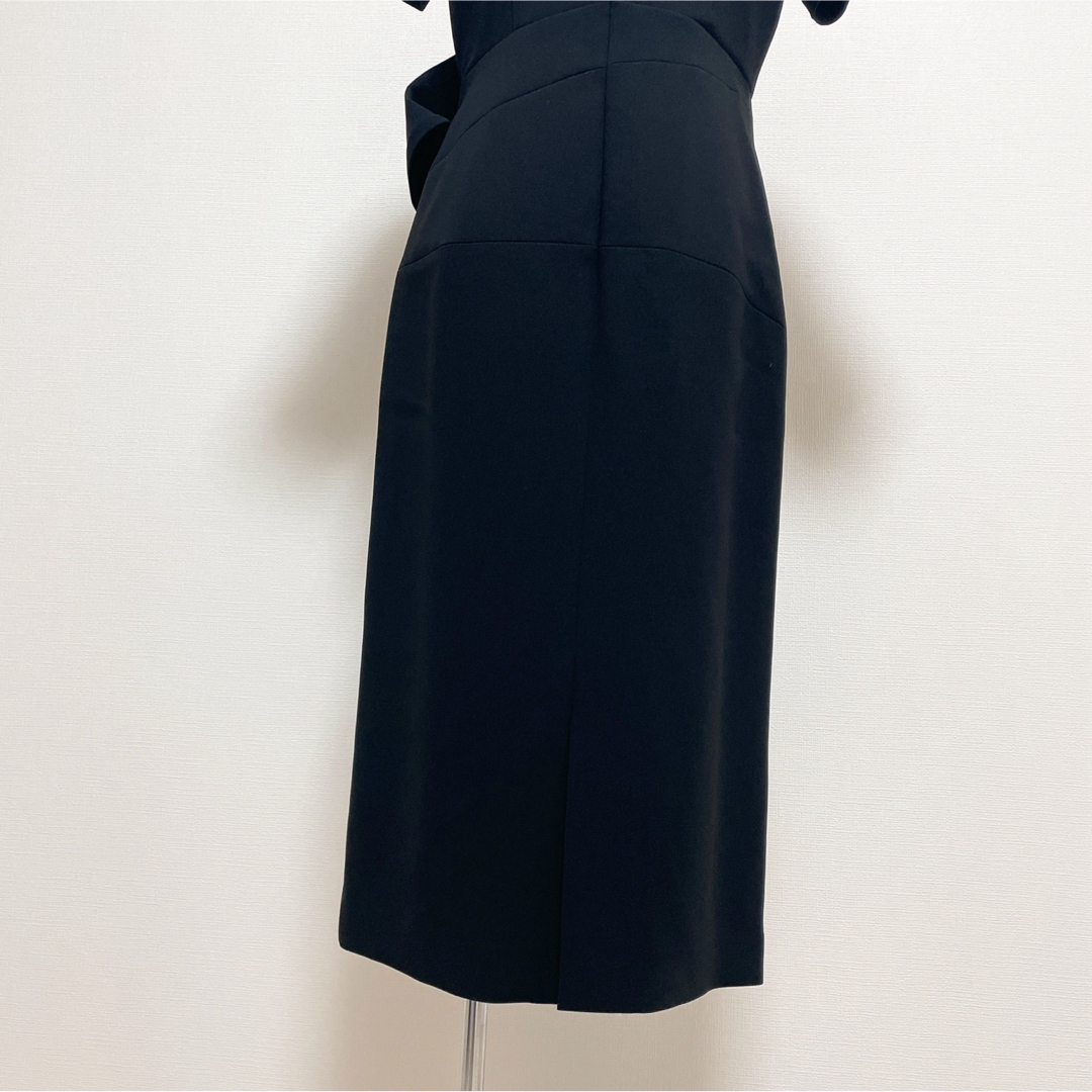 Grace Class(グレースクラス)のGrace Class ビッグリボンワンピース ドレス 黒 上品 美シルエット レディースのワンピース(ロングワンピース/マキシワンピース)の商品写真