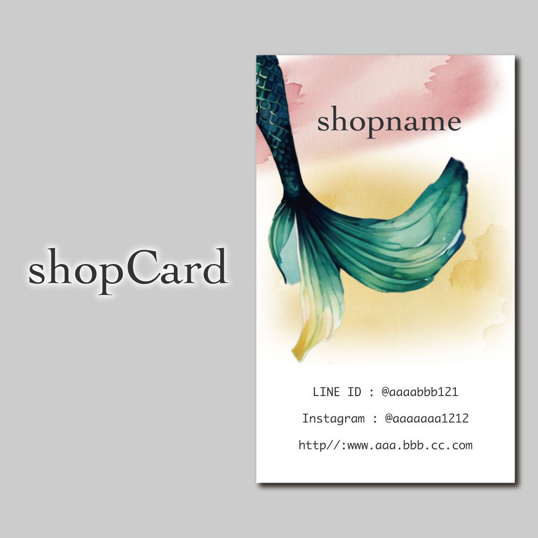 100枚 ショップカード 名刺 ハンドメイドの文具/ステーショナリー(カード/レター/ラッピング)の商品写真