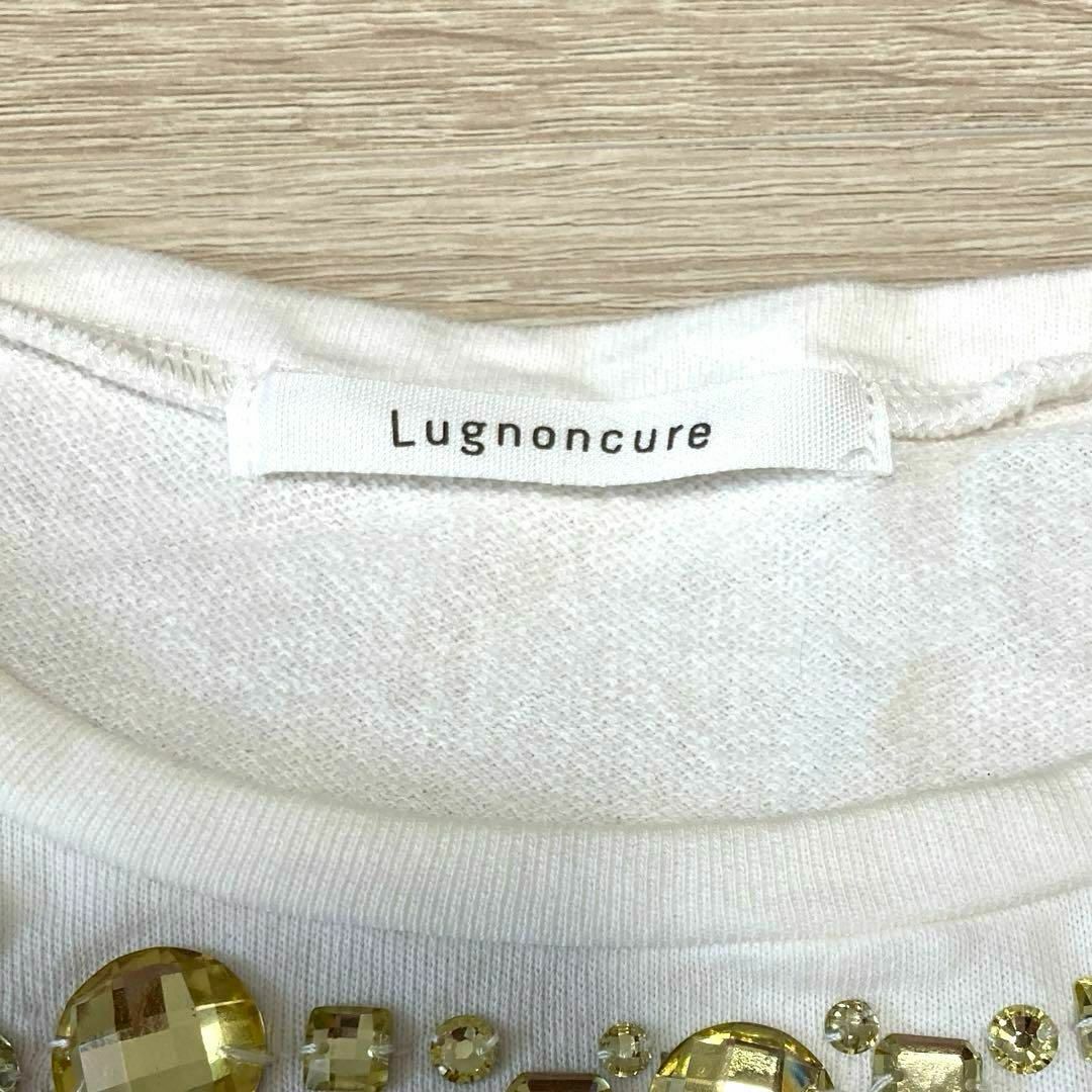 Lugnoncure(ルノンキュール)の🌟Lugnoncure ルノンキュール【F】半袖ビジューデザインTシャツ レディースのトップス(Tシャツ(半袖/袖なし))の商品写真