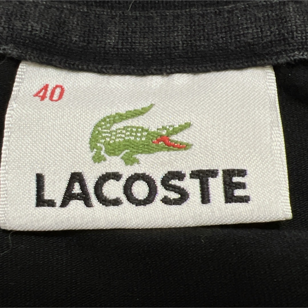 LACOSTE(ラコステ)のLACOSTE ウエストドロスト カットソーワンピース ブラック 40 レディースのワンピース(ひざ丈ワンピース)の商品写真