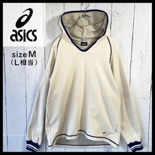 asics - アシックス asics プルオーバー パーカー フーディー リブライン L相当