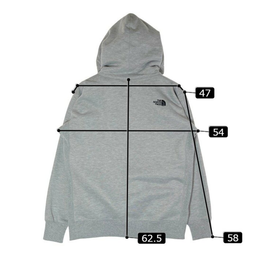 THE NORTH FACE(ザノースフェイス)の★THE NORTH FACE ノースフェイス NT61721R SQUARE LOGO BIG HOODIE スクエア ロゴ ビッグ フーディ パーカー グレー sizeM メンズのトップス(パーカー)の商品写真