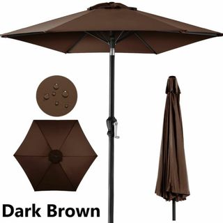 ガーデン パラソル UVカット 228.6cm アウトドア Dark Brown(その他)