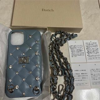 Darich ダーリッチ キルティングビジュー iPhoneケース12サックス 