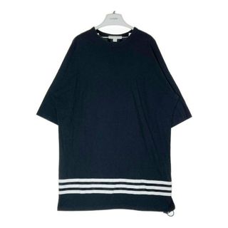 ヨウジヤマモト(Yohji Yamamoto)の★Y3 ワイスリー HG6089 Yohji Yamamoto×adidas オーバーサイズ 3ストライプ バックロゴ Tシャツ ブラック sizeM(Tシャツ/カットソー(半袖/袖なし))